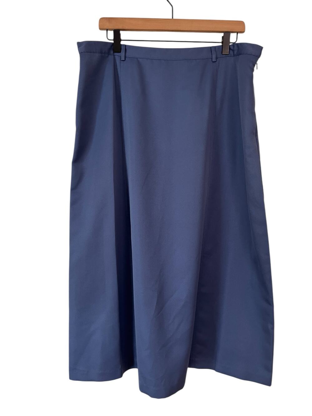 Appleseeds Womens Modest Blue Midi A Line Skirt with Pockets Size 18M